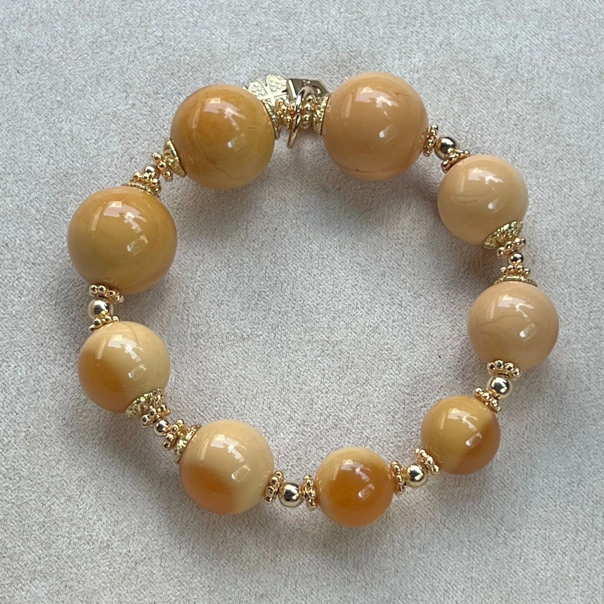 Burmese Yellow Agate Supreme Bracelet GHW