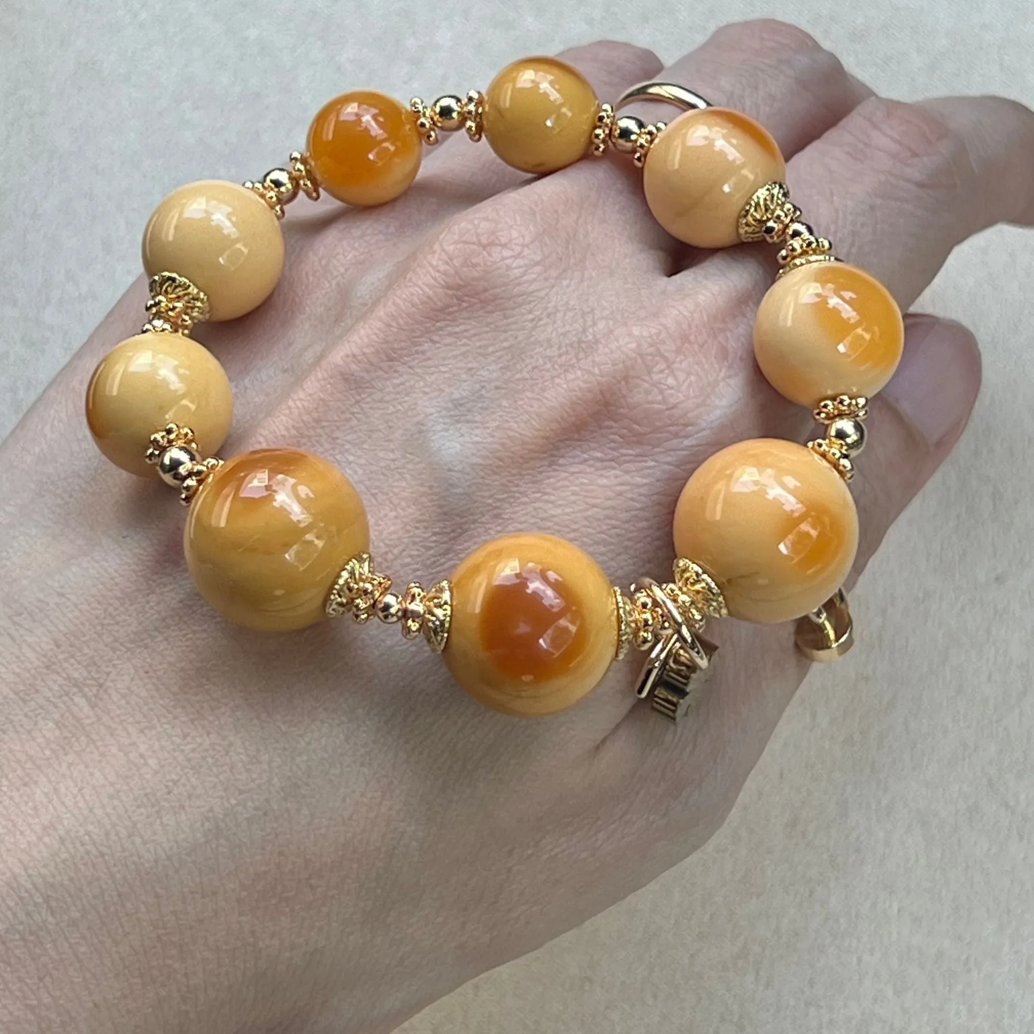 Burmese Yellow Agate Supreme Bracelet GHW