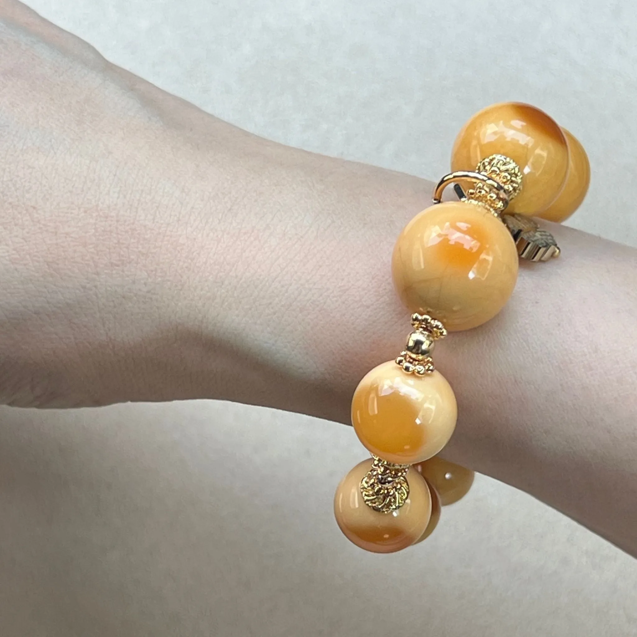 Burmese Yellow Agate Supreme Bracelet GHW