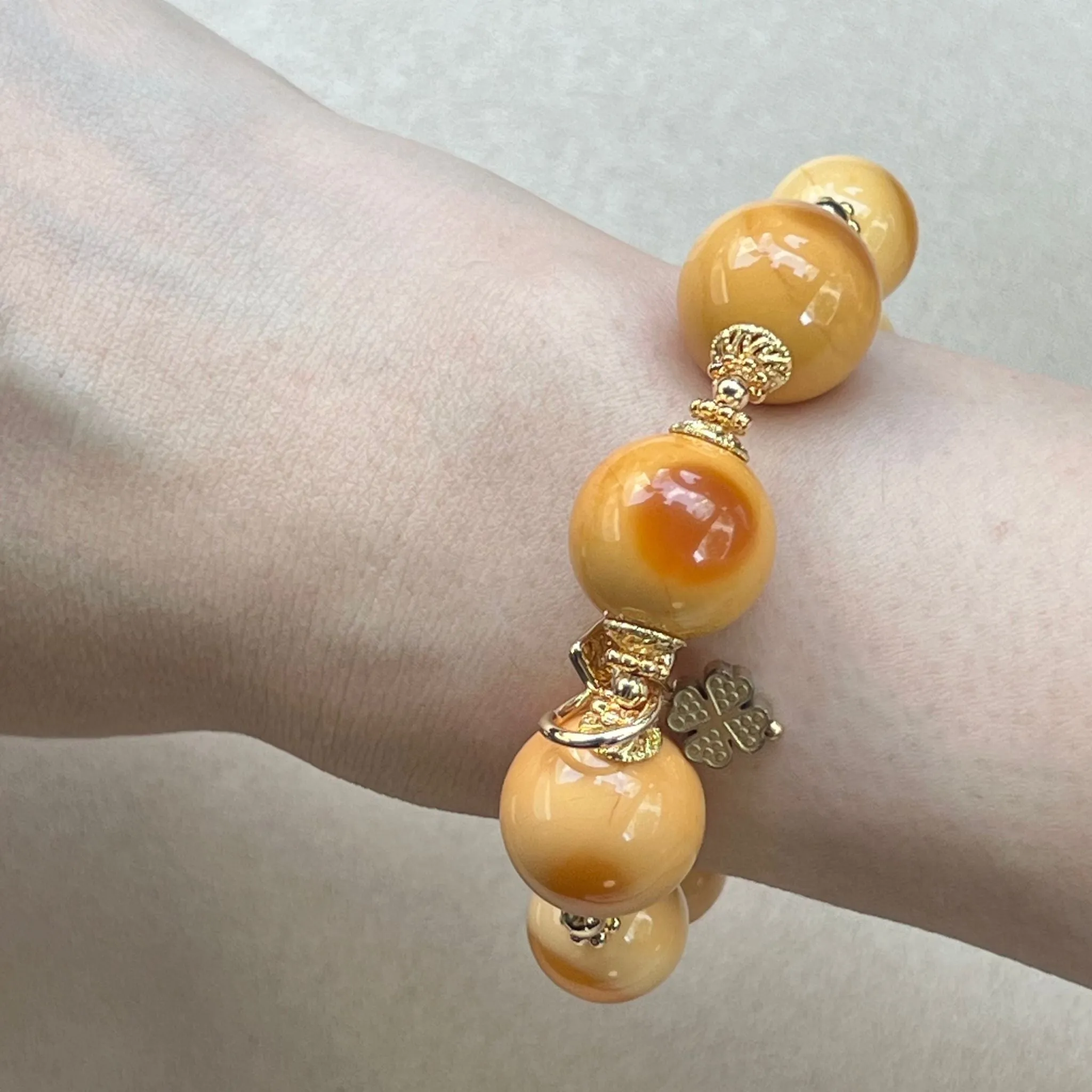 Burmese Yellow Agate Supreme Bracelet GHW