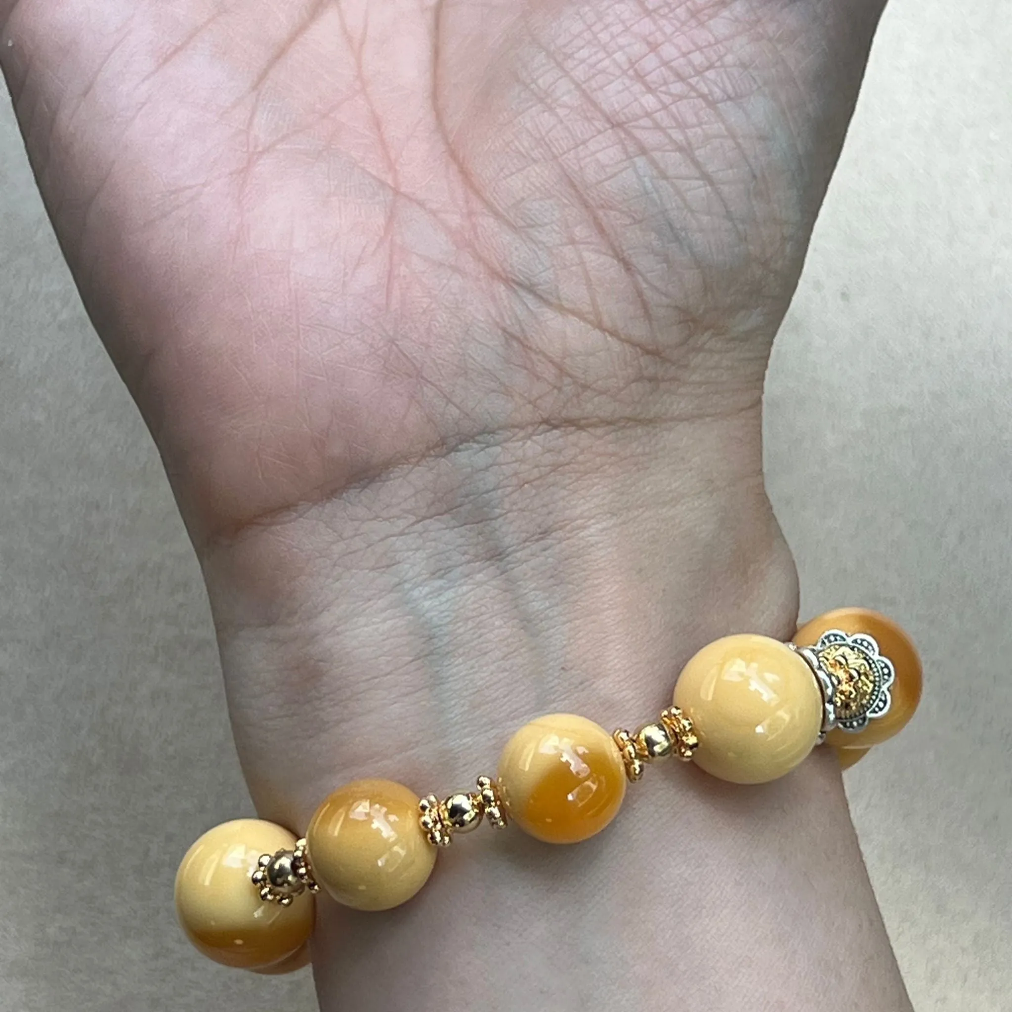 Burmese Yellow Agate Supreme Bracelet GHW