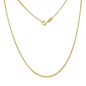 Cable Chain 1.5mm with 18in Length in 14K Yellow Gold