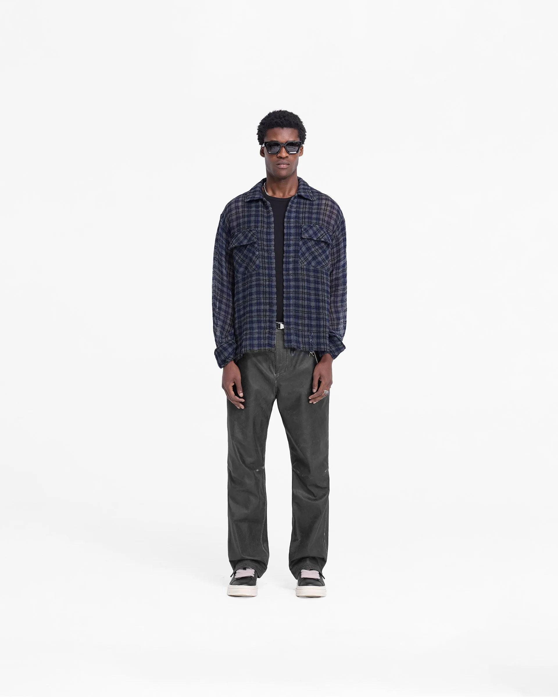 Check Flannel Shirt - Blue Check