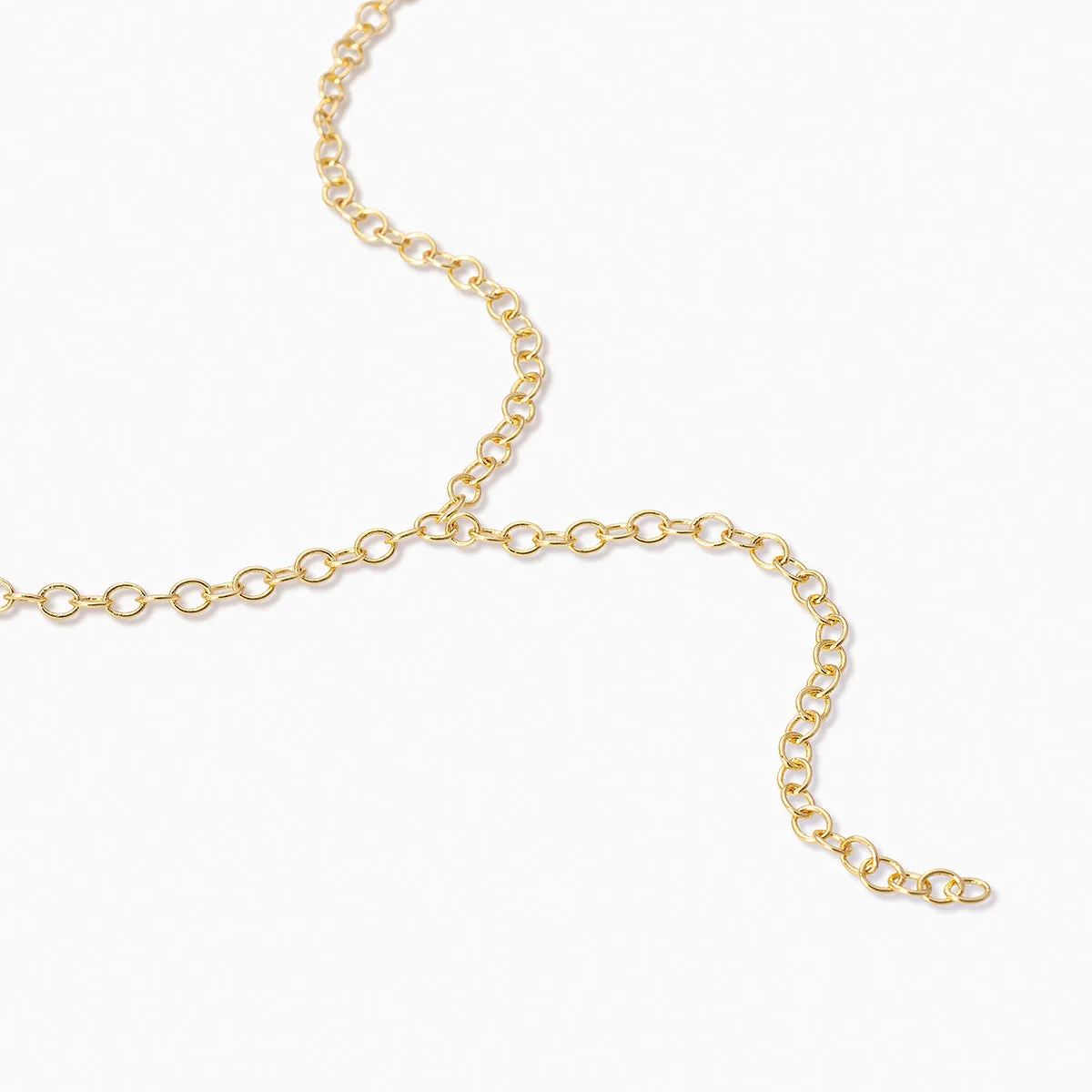 Circle Chain Lariat Necklace