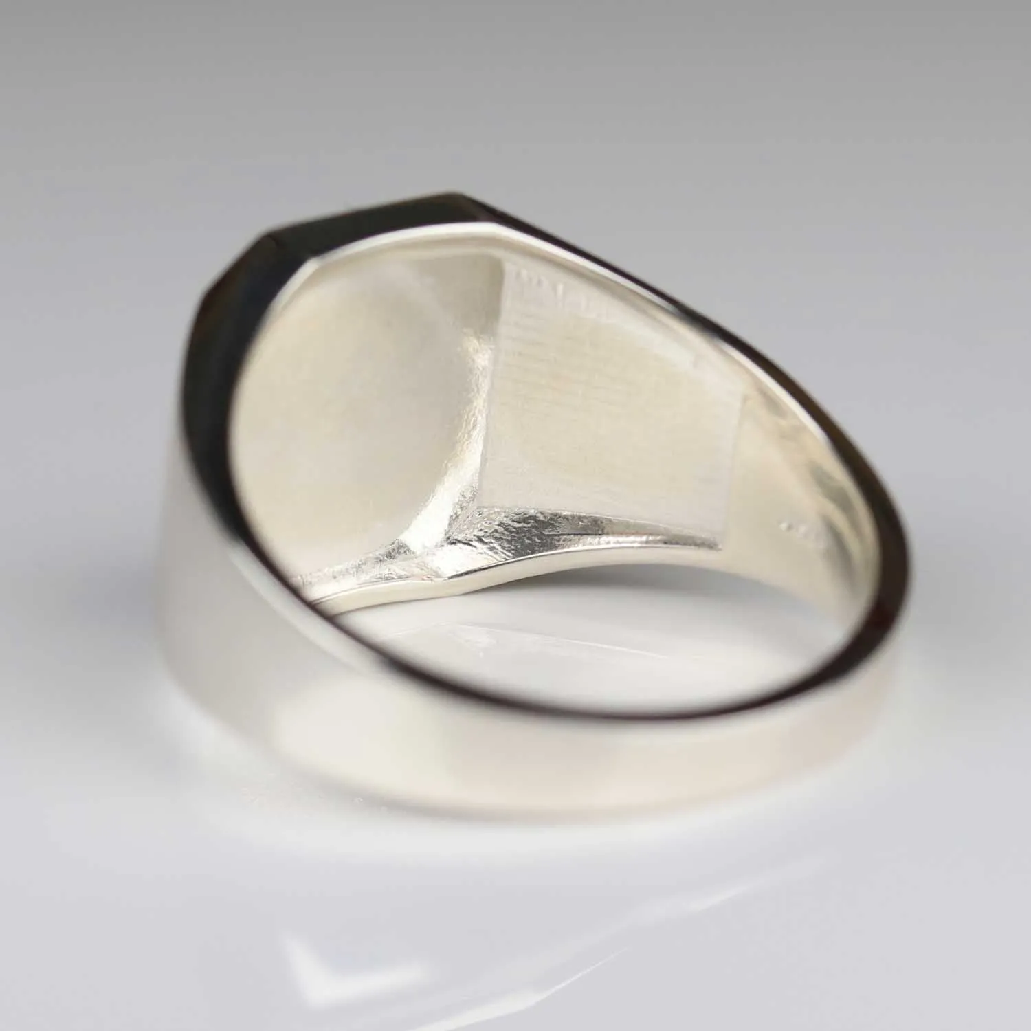 Clipped Corner Rectangle Signet Ring