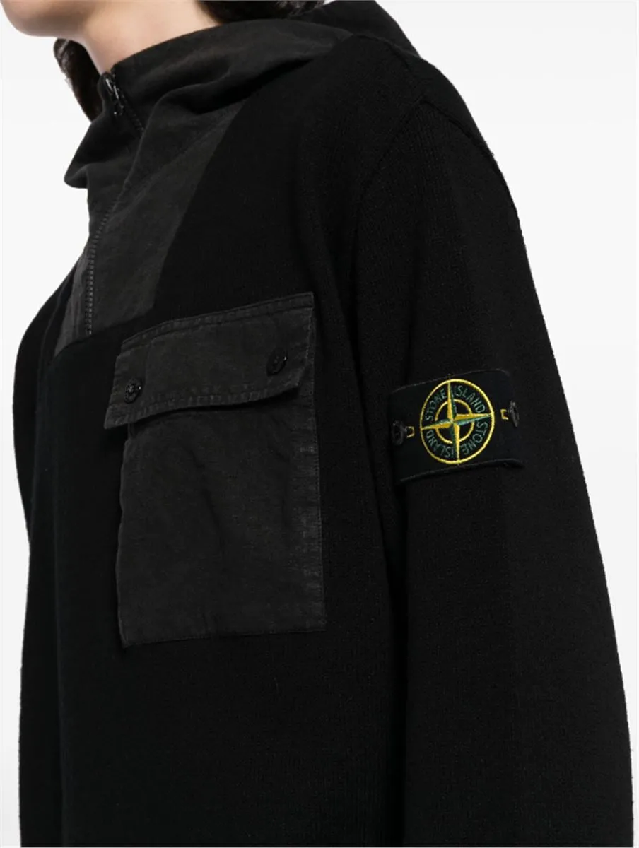 COMPASS-BADGE HOODED JUMPER