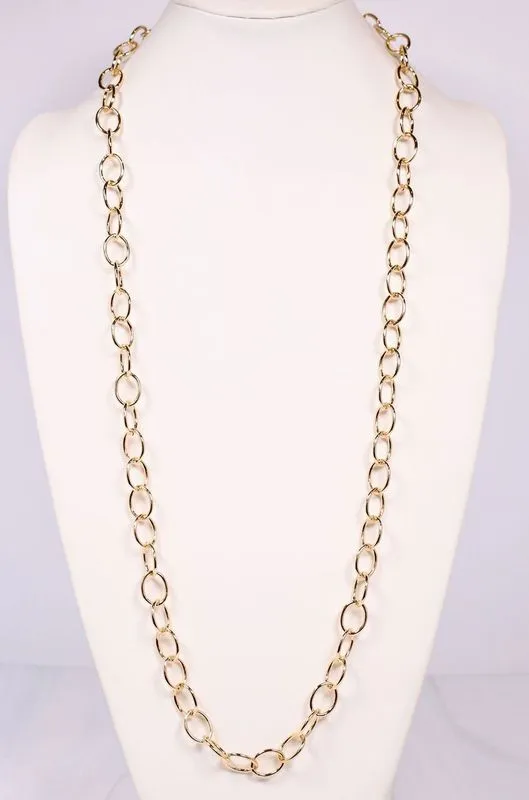 Connell Long Link Necklace GOLD