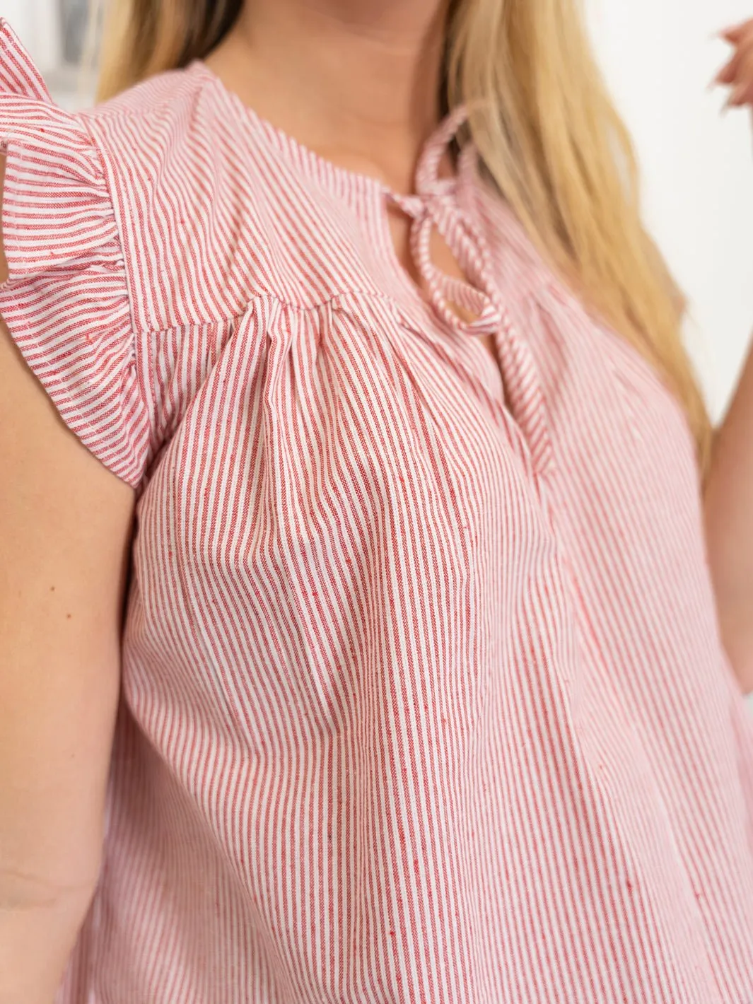 Continue Lilly stripe top red stripe