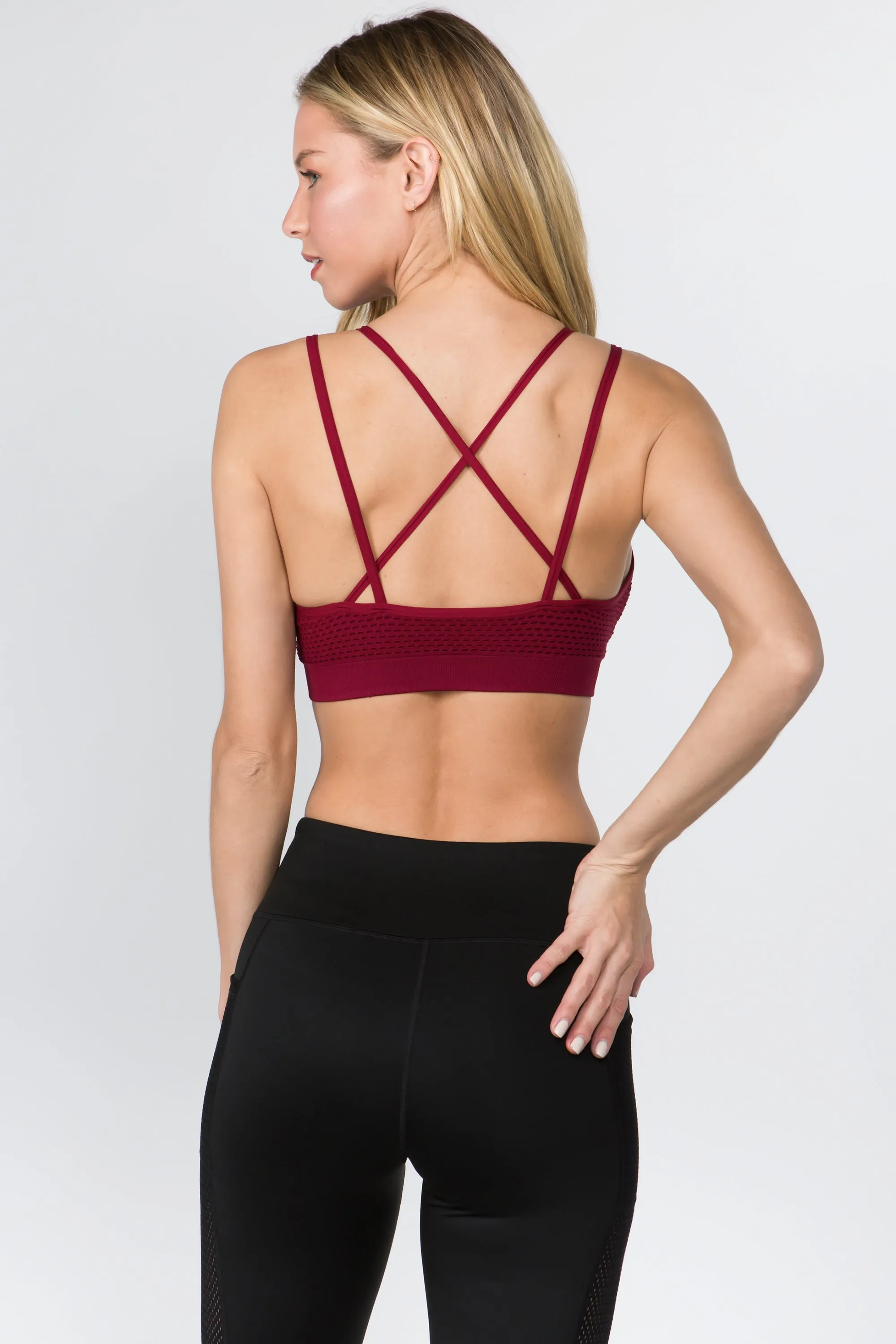 Cool Down Mesh Overlay Sports Bra