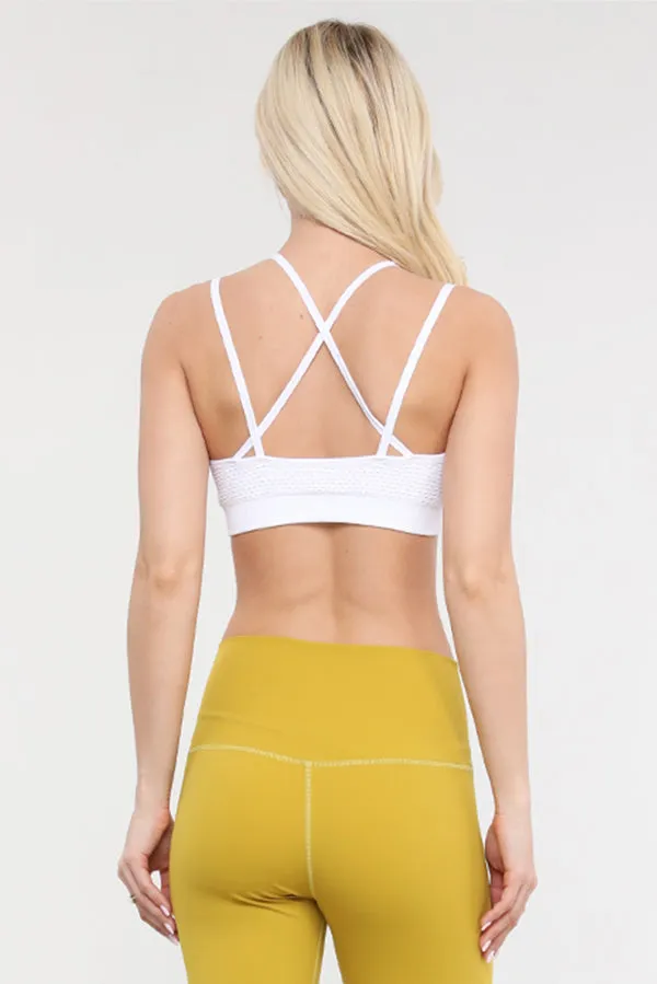 Cool Down Mesh Overlay Sports Bra