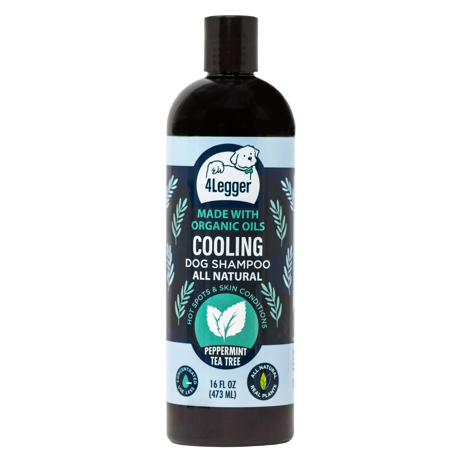 COOLING Organic Tea Tree Oil Dog Shampoo with Peppermint