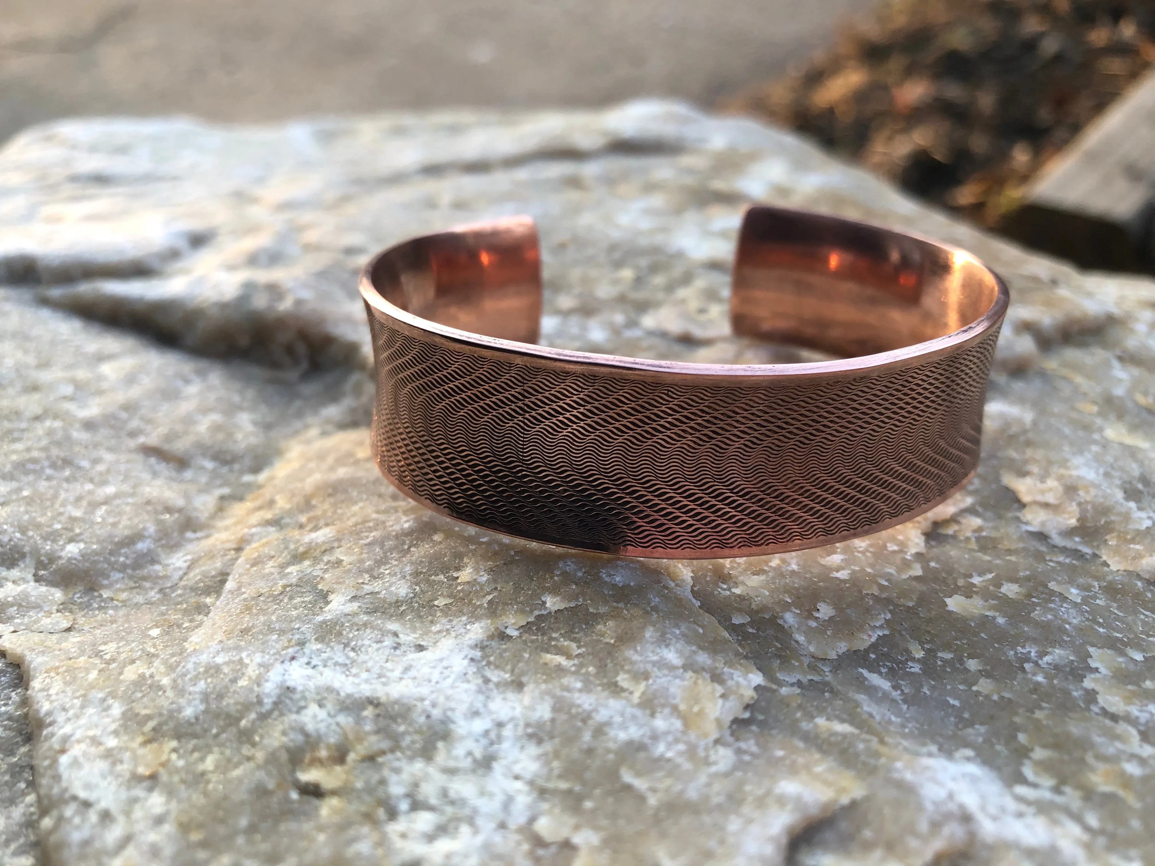 Copper Cuff Bracelet Mirage Wave