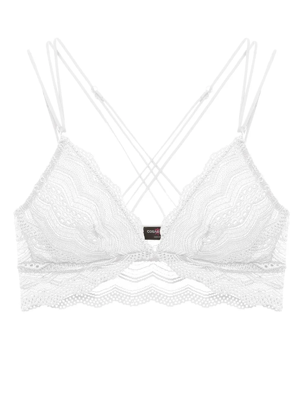 Cosabella CEYLON Criss-cross Bralette in White 