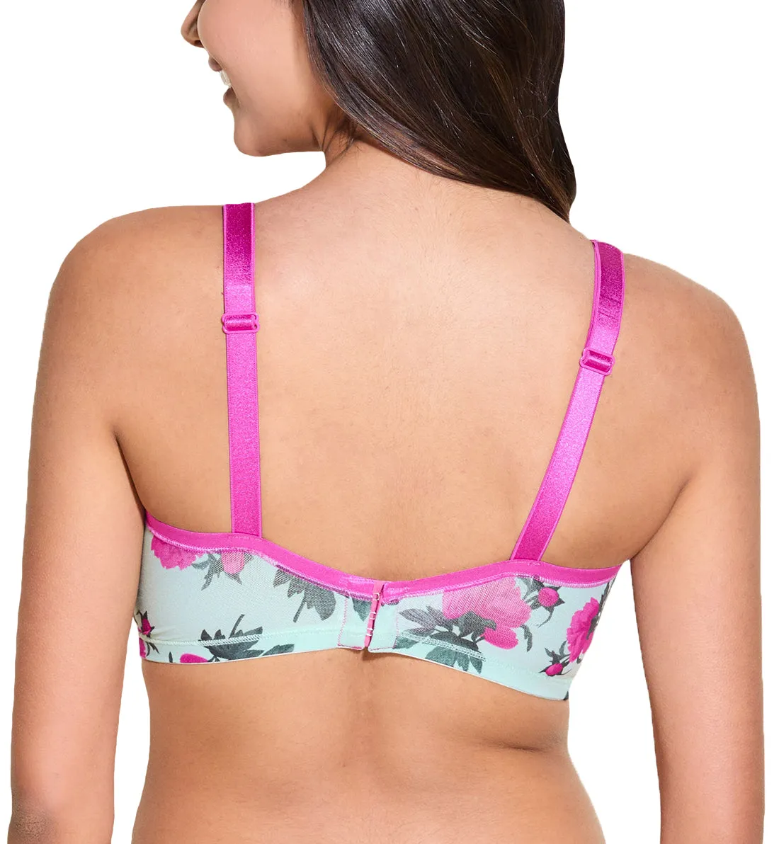 Cosabella Soire Confidence Print CURVY Bralette (SOICP1310) - Lagoon Mint Dahlia