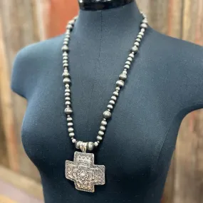 Cross Beaded Western Necklace