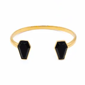 Crypt Gold Coffin Black Gothic Bangle