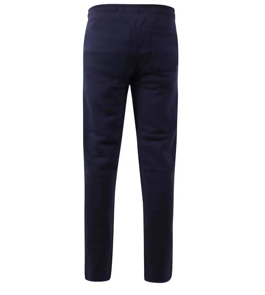 D555 Mens Navy Embroidered Jogger With Open Hem (CHILWORTH 2)