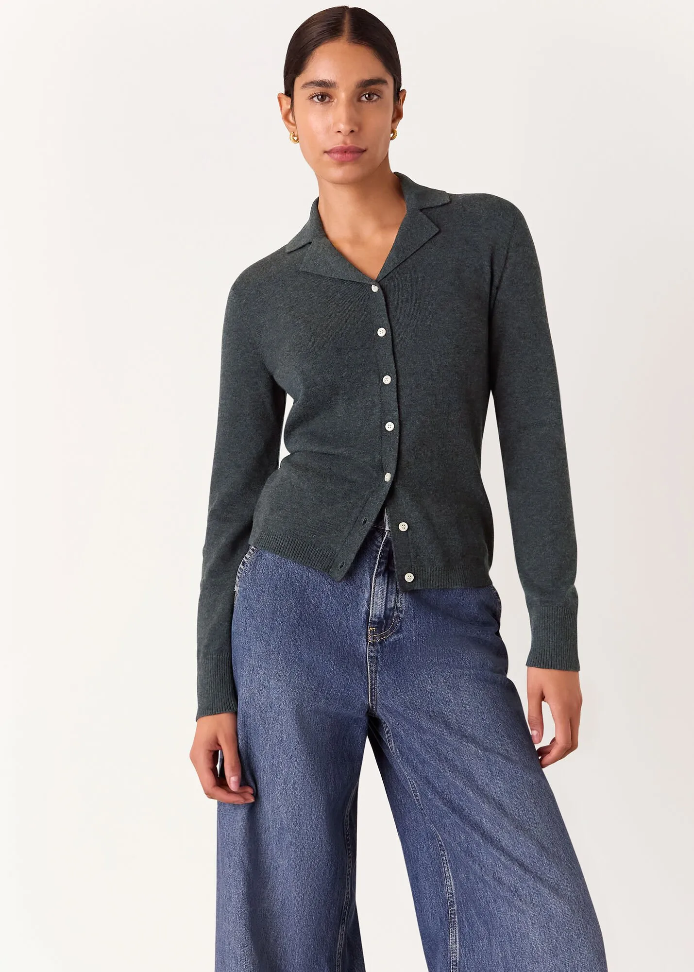 Dark Grey Phoebe Knit Shirt