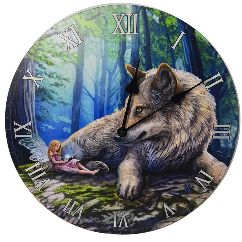 Decorative Fairy Stories Lisa Parker Fairy & Wolf Wall Clock CLCK04