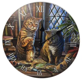 Decorative Purrlock Holmes Lisa Parker Cat Wall Clock CLCK03