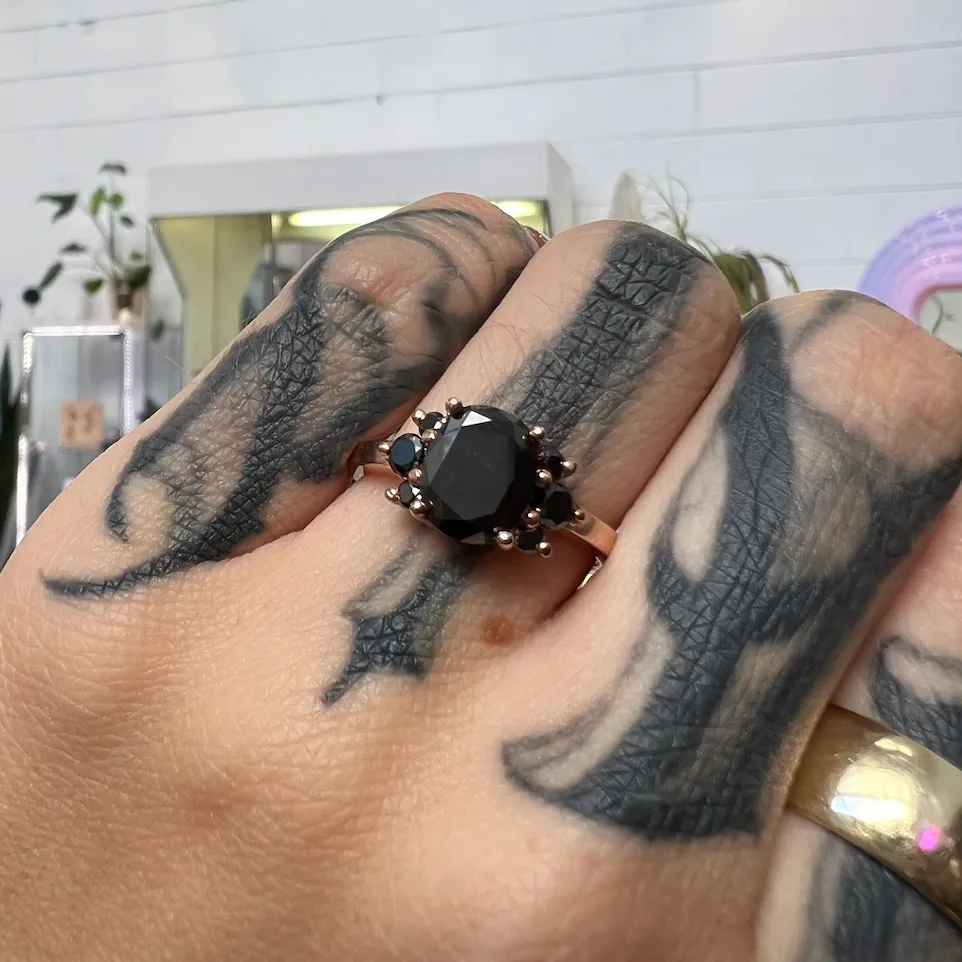 Ellipse Cleo - Black Diamond - Rose Gold - Ready to Ship