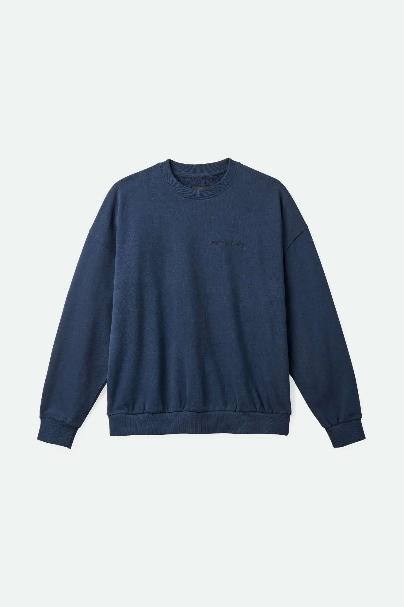 Embroidered Heavyweight Oversized Crew - Washed Navy