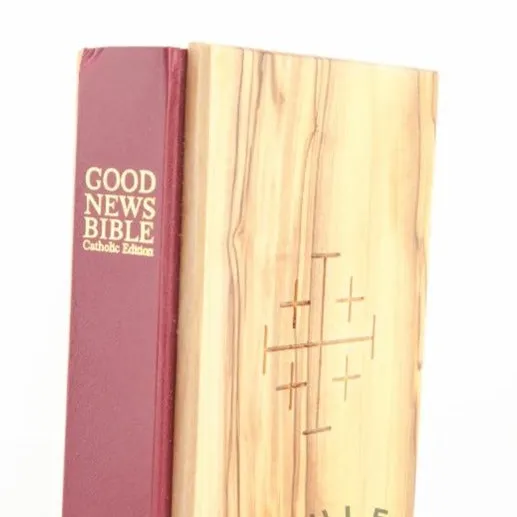 English Bible with Wooden Protection Cover