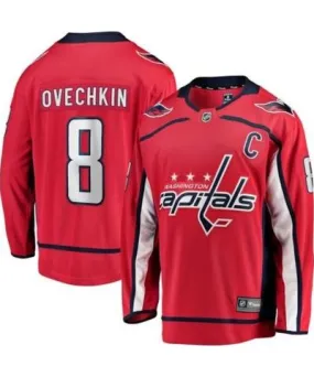 Fanatics Men's NHL Fanatics Alexander Ovechkin Washington Capitals Captain Patch Home Breakaway Jersey