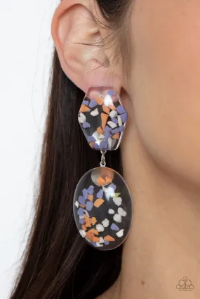 Flaky Fashion Orange-Earrings