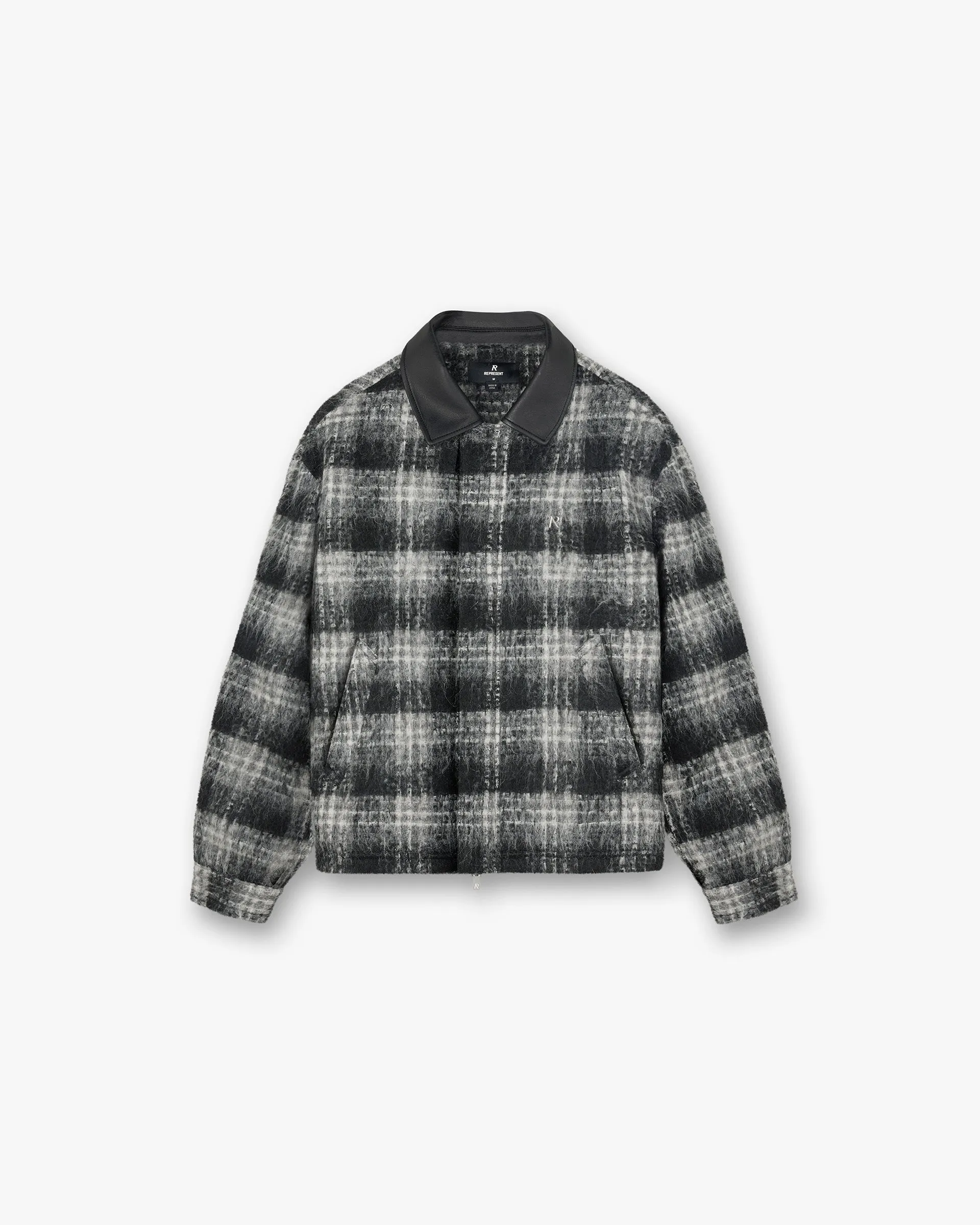 Flannel Check Overshirt - Jet Black