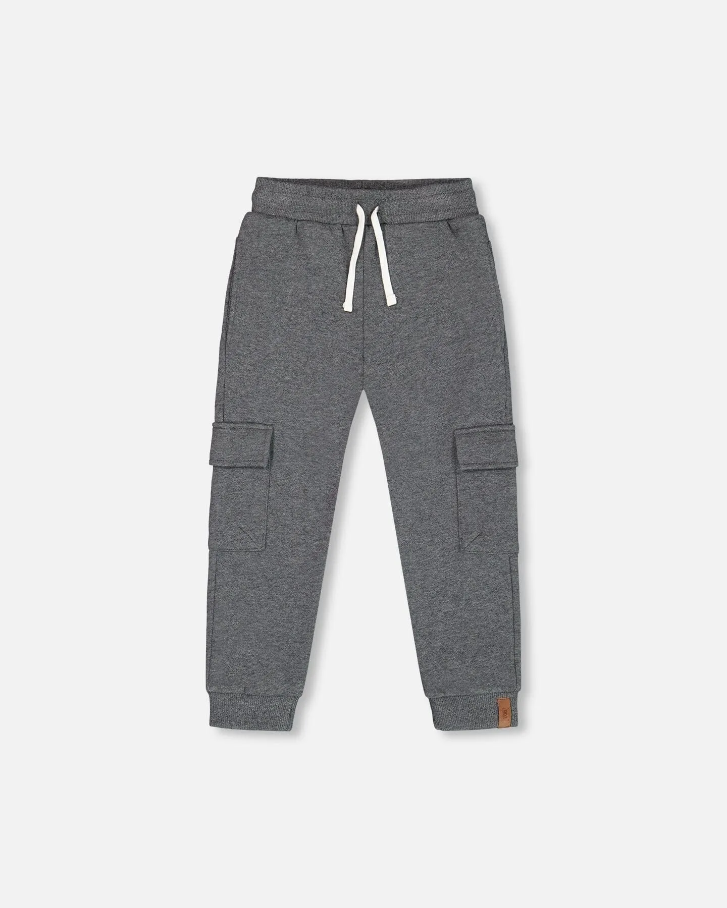 Fleece Sweatpants With Cargo Pockets Dark Gray