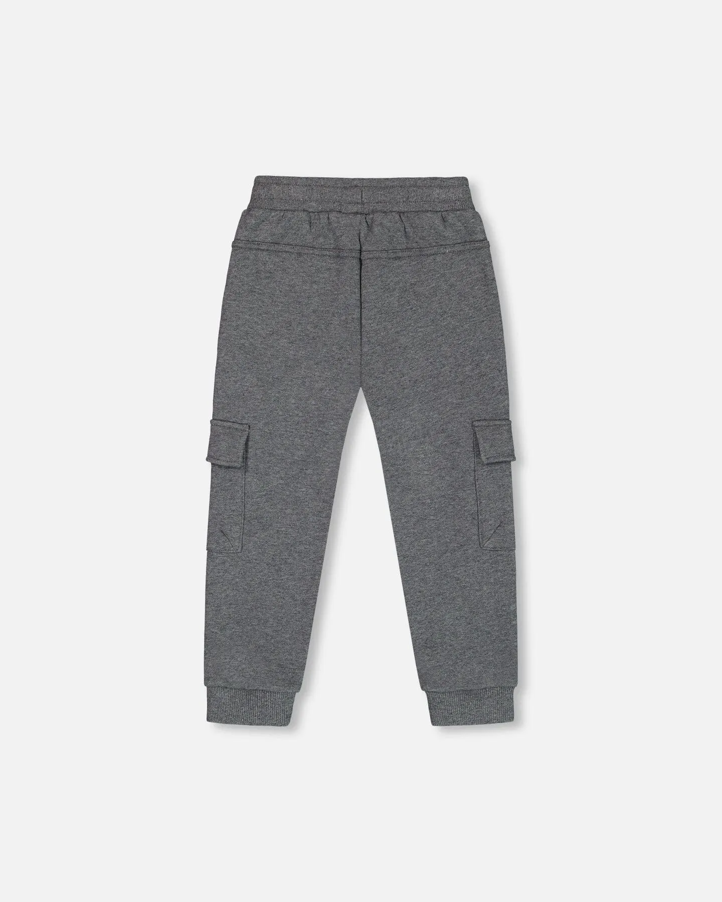 Fleece Sweatpants With Cargo Pockets Dark Gray