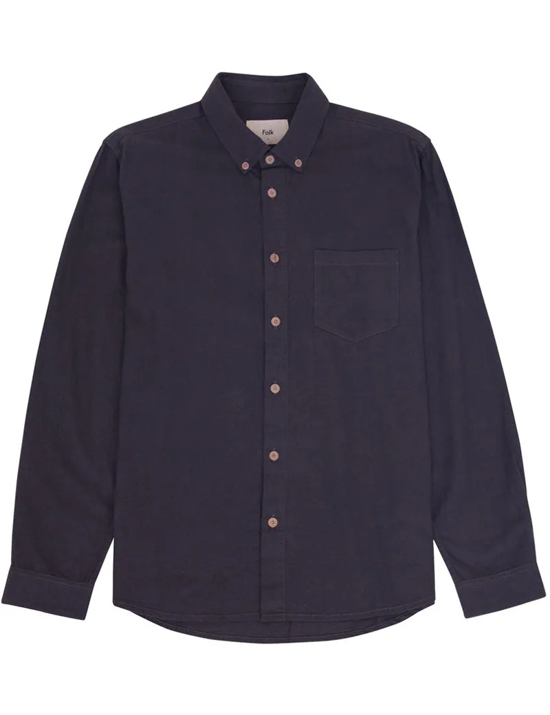 Folk Relaxed Fit Shirt Slate Flannel