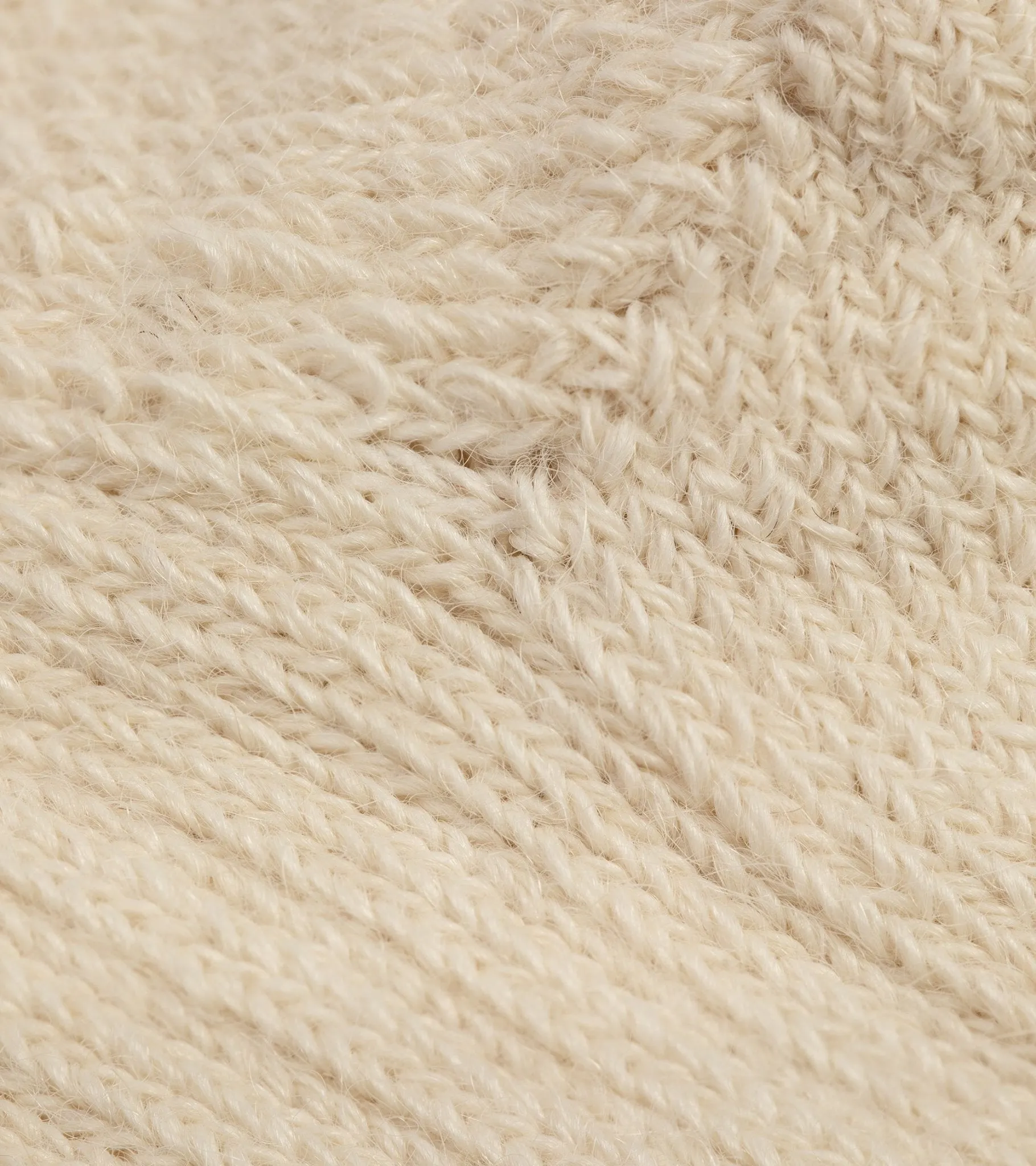 Freight Alpaca Cushion Sole Socks: Cream