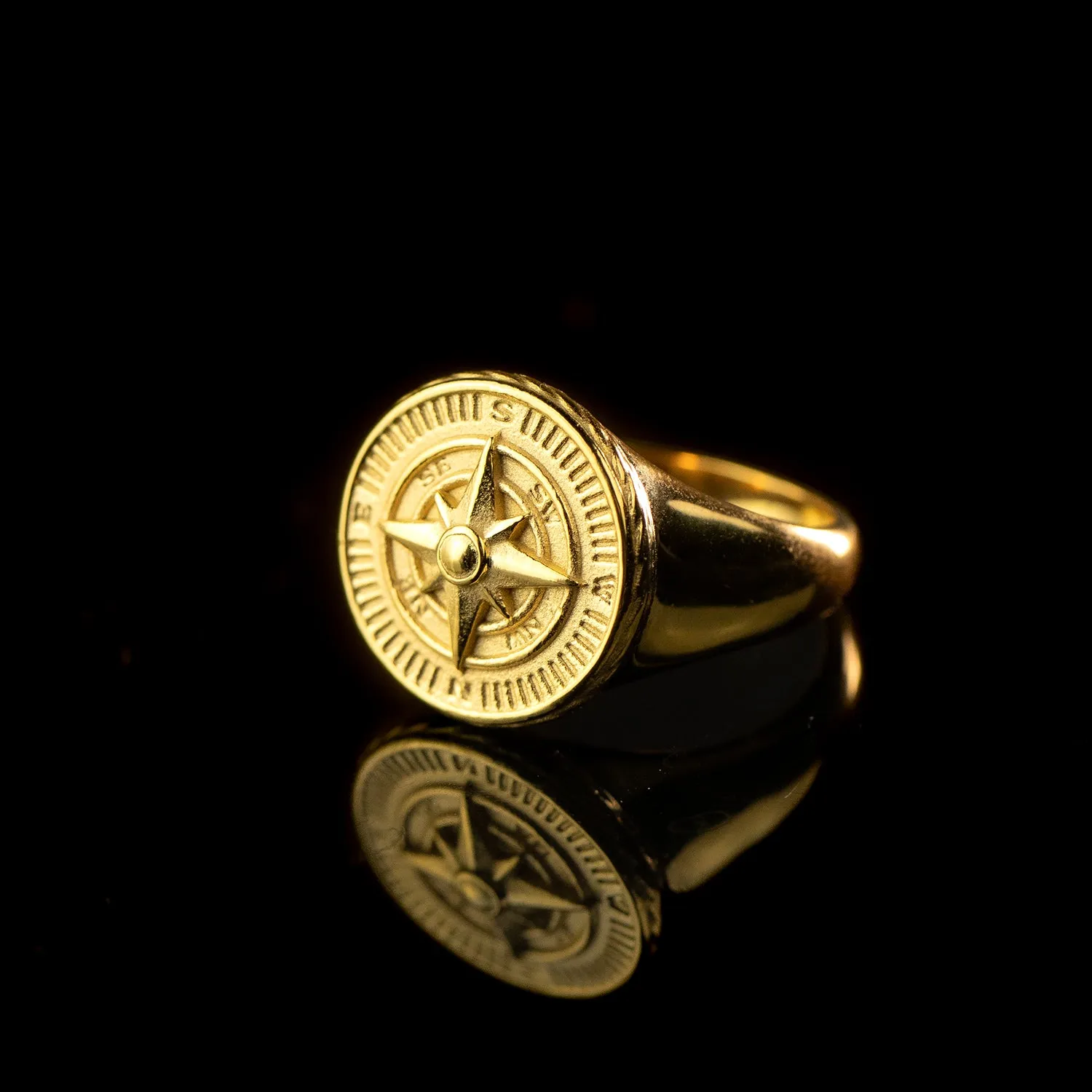 Gold Compass Ring