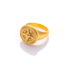 Gold Compass Ring