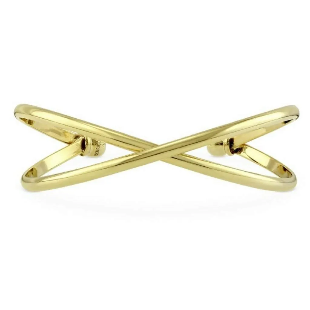 Gold Criss Cross Cuff Bracelet