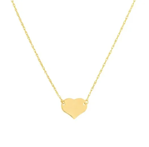 Gold Heart Pendant Necklace