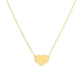 Gold Heart Pendant Necklace