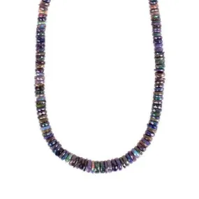 Graduated Midnight Opal Beaded Necklace