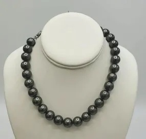 Gray Iridescent Pearl Necklace