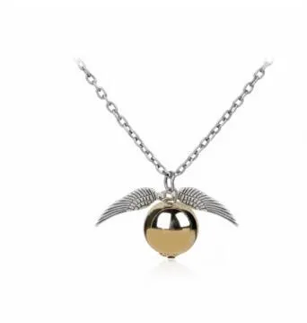 Harri Potter Time Turner Hourglass Necklace Toys For Kid Hermione Granger Magic Red Stone Golden Snitch Harri Potter Necklace