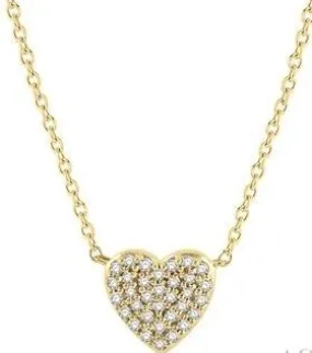 HEART SHAPE PETITE DIAMOND FASHION NECKLACE