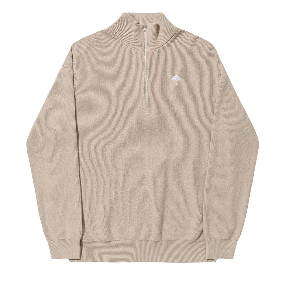 HLAS DIPLOMA QUARTER ZIP KNIT // BEIGE