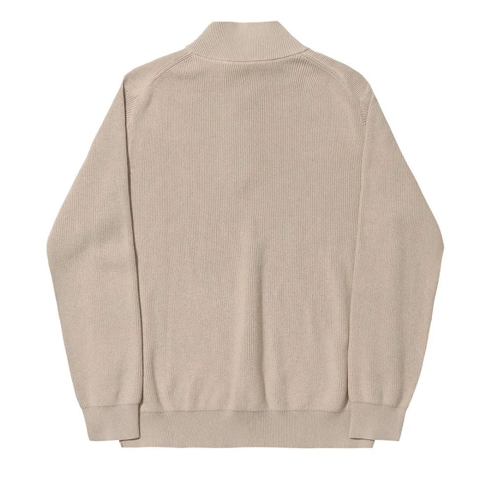 HLAS DIPLOMA QUARTER ZIP KNIT // BEIGE