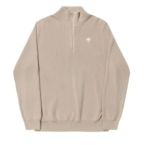 HLAS DIPLOMA QUARTER ZIP KNIT // BEIGE