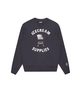 ICECREAM SUPPLIES CREWNECK - NAVY