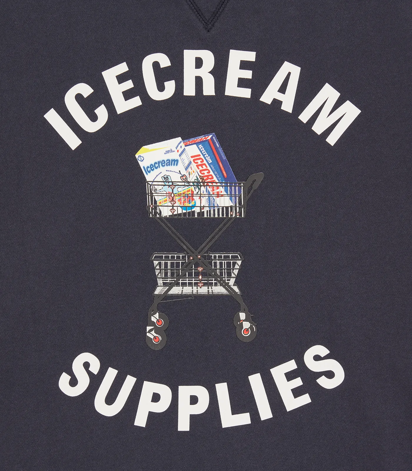 ICECREAM SUPPLIES CREWNECK - NAVY