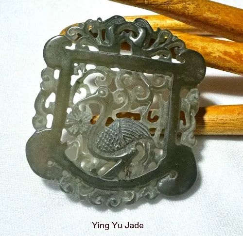 Immortality Chinese Jade Carving/Pendant (P695)