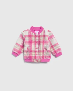 Infant Girls Flannel Bomber Jacket